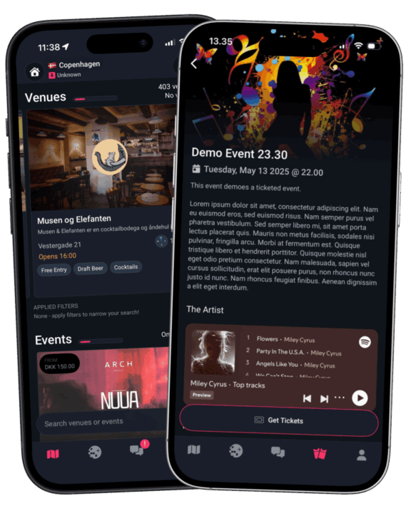 Events list